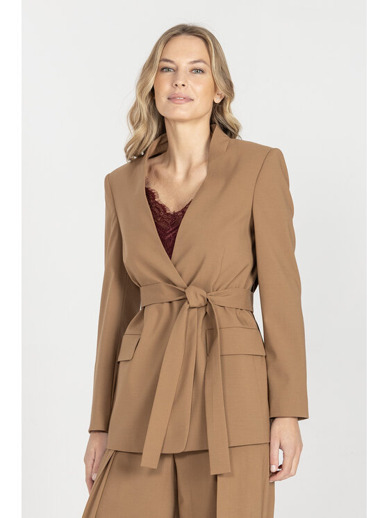 Deni Cler Milano Deni Cler Milano Marynarka W-DC-6061-E5-D4-18-1 Brązowy Regular Fit