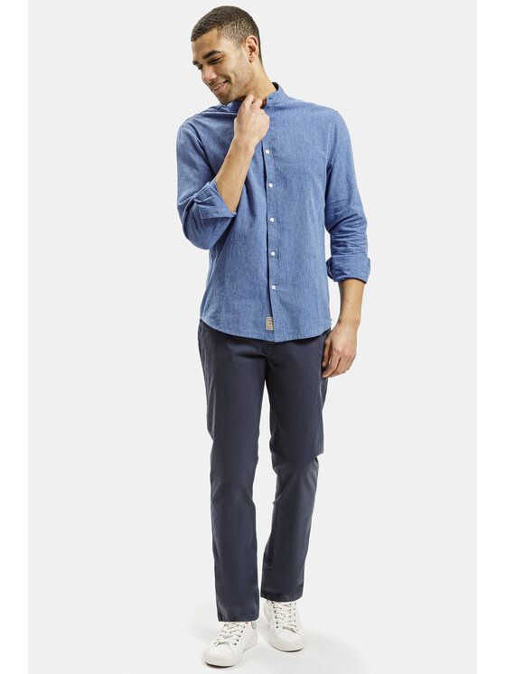 Cross Jeans Cross Jeans Chinosy F 194-285 Granatowy Tapered Leg