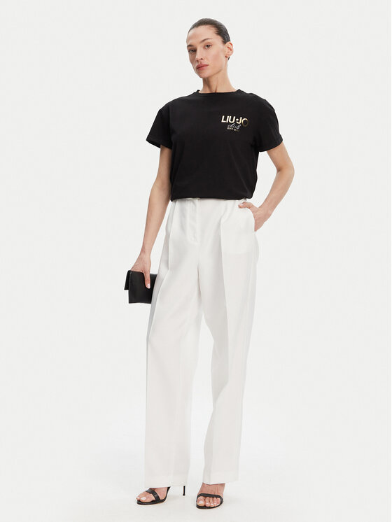 Liu Jo Liu Jo T-krekls WA5007 JS923 Melns Relaxed Fit