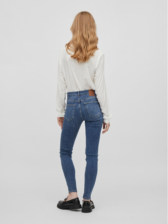 Vila Vila Traperice Sarah 14082132 Tamnoplava Skinny Fit