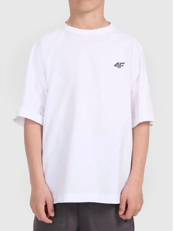 4F 4F T-Shirt 4FJWSS26TTSHM3293 Biały Active Fit
