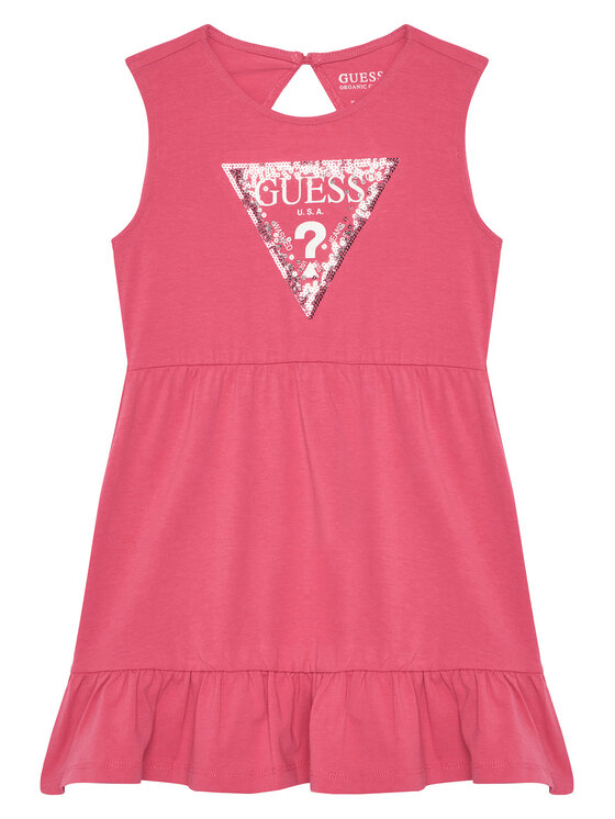 Guess Guess Každodenné šaty K5GK22 K6YW4 Koralová Regular Fit