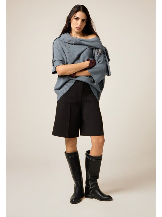 Oltre Oltre Pantaloni di tessuto P03AR009346N033 Nero Regular Fit