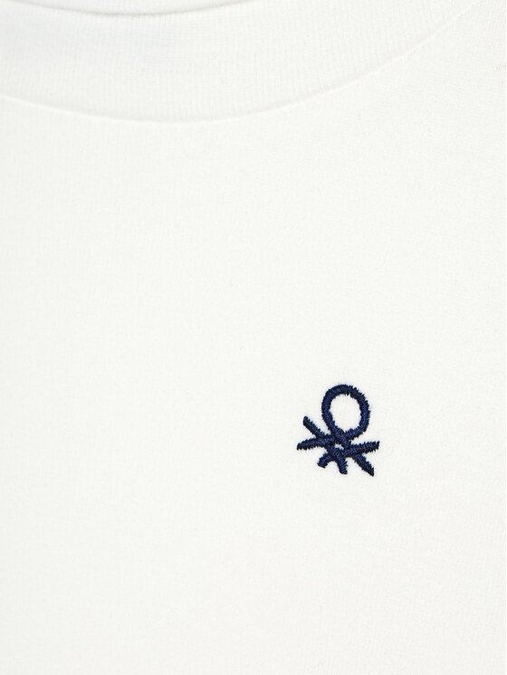 United Colors Of Benetton United Colors Of Benetton Bluzka 3FHAG105E Biały Regular Fit