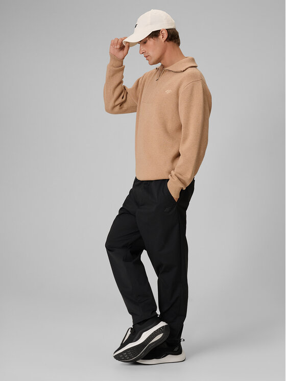 4F 4F Spodnie materiałowe CITY FORM Czarny Loose Fit