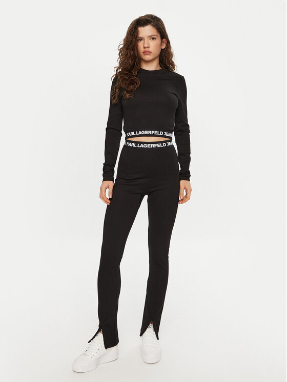 Karl Lagerfeld Jeans Karl Lagerfeld Jeans Μπλουζάκι A1W17042 Μαύρο Slim Fit