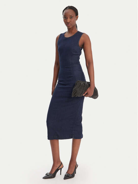 Guess Guess Vsakodnevna obleka W6RK72 D6980 Mornarsko modra Regular Fit