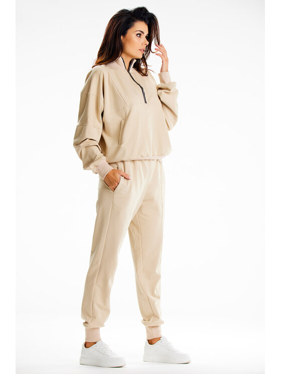 Infinite You Infinite You Mikina M316 Béžová Basic Fit