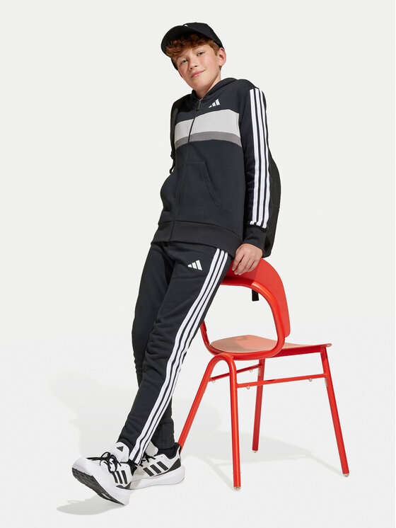 adidas adidas Tepláková souprava Seasonal Essentials Tiberio 3-Stripes JC7520 Černá Regular Fit