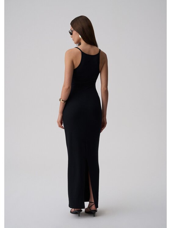 Le Collet Le Collet Sukienka dzianinowa KINN Czarny Extra Slim Fit
