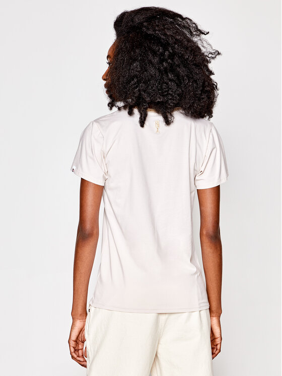 PLNY LALA PLNY LALA T-Shirt Prosecco PL-KO-FF-00026 Beige French Fit