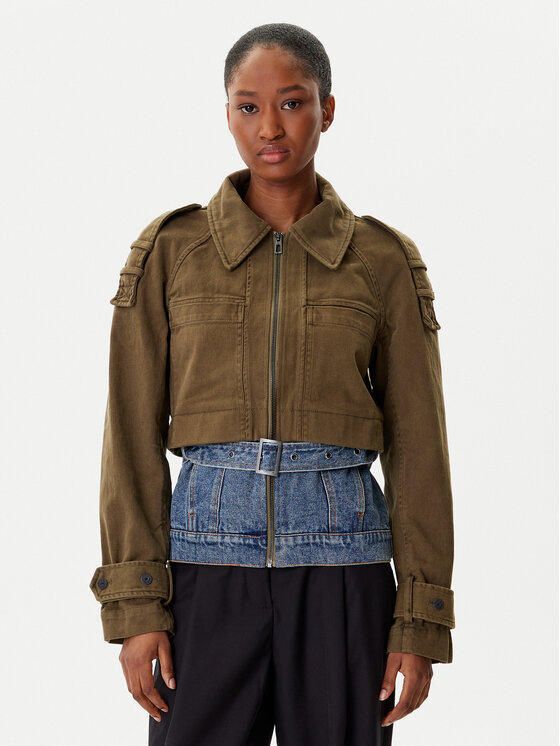 Desigual Desigual Jeansjacke Tropez 25WWEW54 Grün Regular Fit