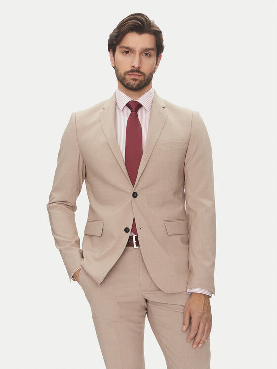 Lindbergh Lindbergh Abito completo 30-61040 Beige Slim Fit