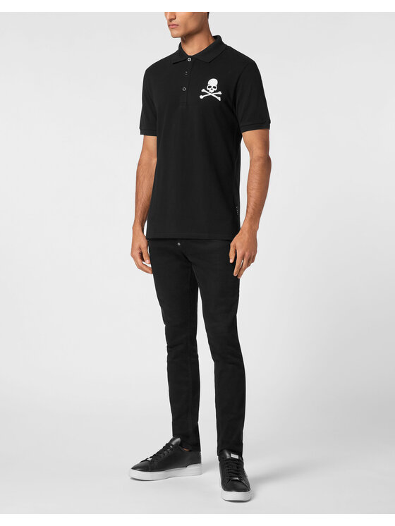 PHILIPP PLEIN PHILIPP PLEIN Polokošeľa 9407 Čierna Slim Fit
