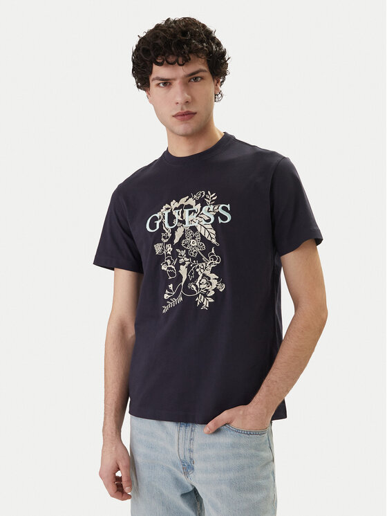 Guess Guess Tricou M6GI17 K3038 Bleumarin Regular Fit