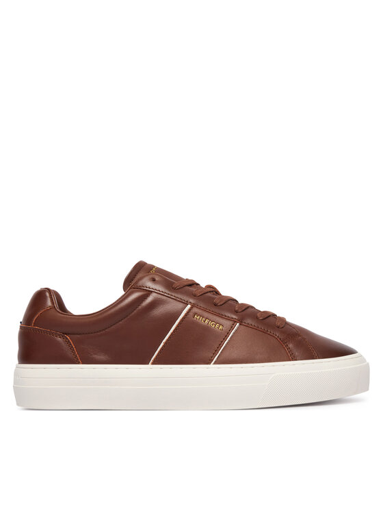 Tommy Hilfiger Tommy Hilfiger Αθλητικά Dress Casual Leather Sneaker FM0FM05989 Καφέ