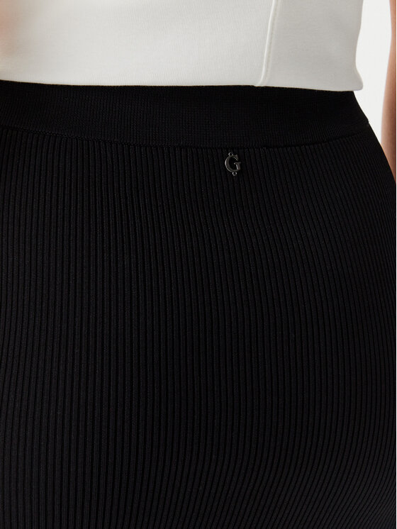 Guess Guess Pouzdrová sukně W5GD88Z3L10 Černá Regular Fit