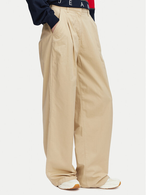 Tommy Jeans Tommy Jeans Szövet nadrág DW0DW21698 Bézs Regular Fit