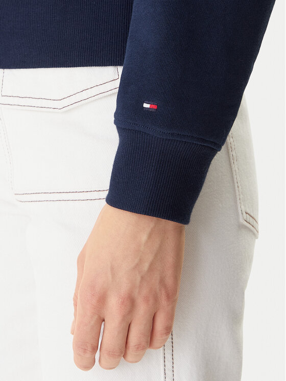 Tommy Hilfiger Tommy Hilfiger Džemperis ar kapuci UW0UW06078 Tumši zils Regular Fit