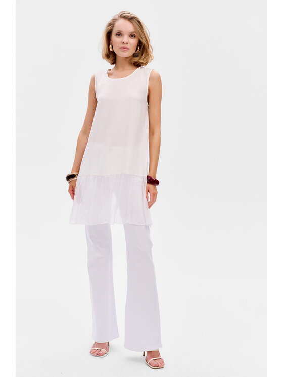 blue shadow blue shadow Tunika Evi Écru Regular Fit