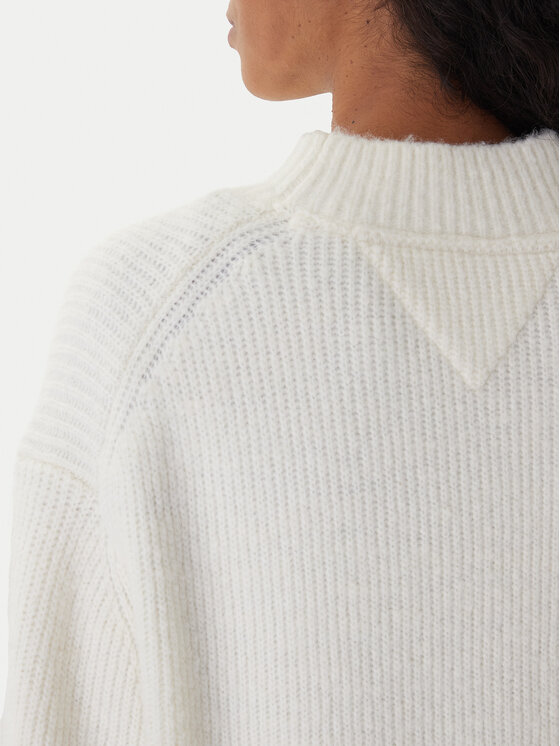 Tommy Jeans Tommy Jeans Rollkragenpullover Badge DW0DW22109 Écru Relaxed Fit