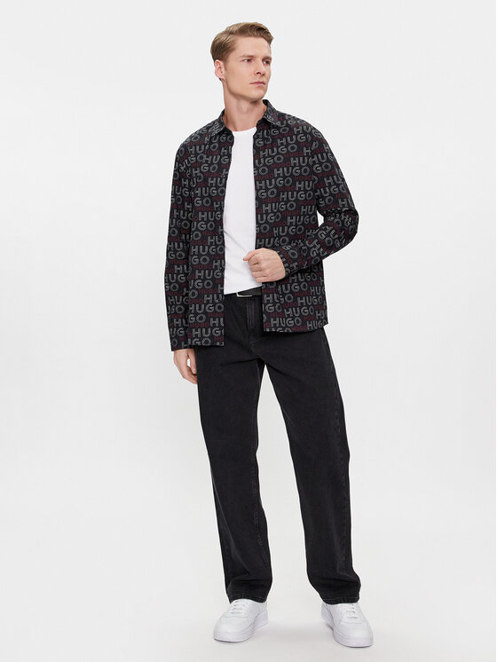 HUGO Hugo Cămașă Emero 50508663 Negru Relaxed Fit