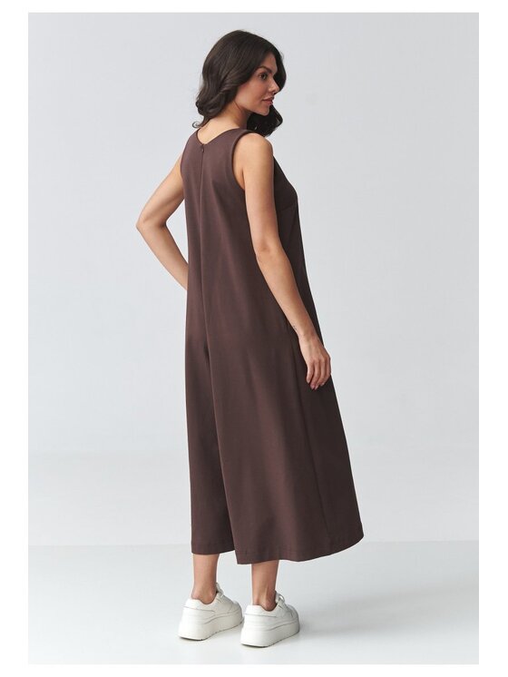 Makadamia Makadamia Kombinezon M919 Brązowy Loose Fit