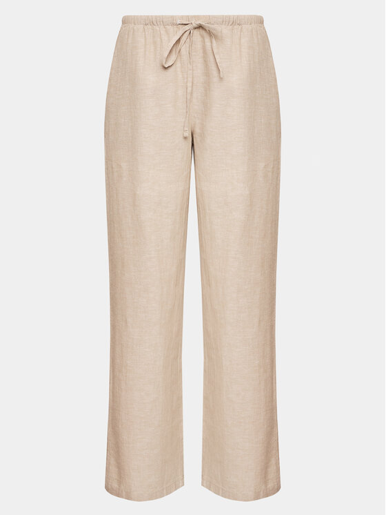 Gina Tricot Gina Tricot Spodnie materiałowe 19210 Beżowy Regular Fit