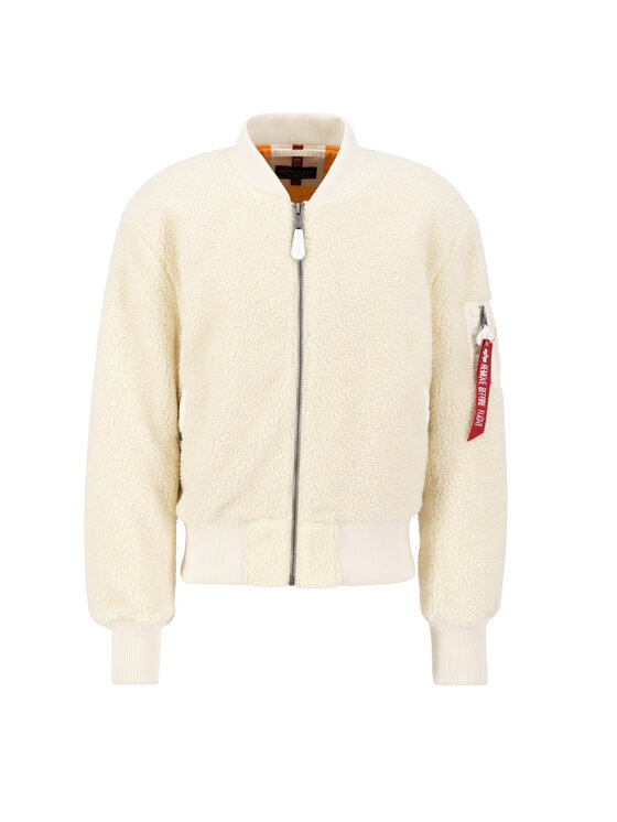 Alpha Industries Alpha Industries Kurtka bomber MA-1 Teddy Jacket Biały Loose Fit