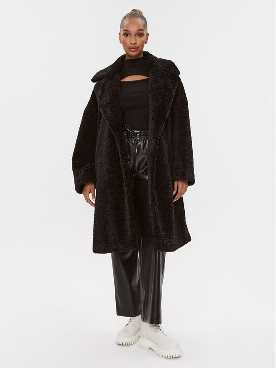HUGO Hugo Fellmantel Mewona-1 50498147 Schwarz Oversize