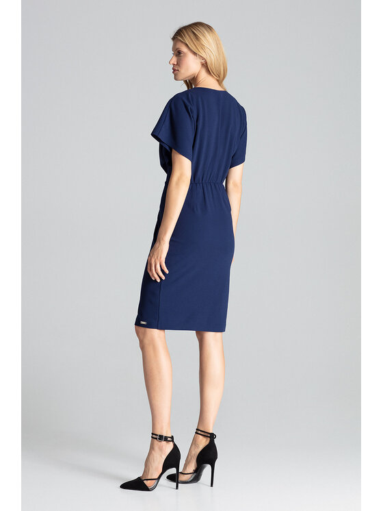 FIGL FIGL Šaty M687 Tmavomodrá Regular Fit