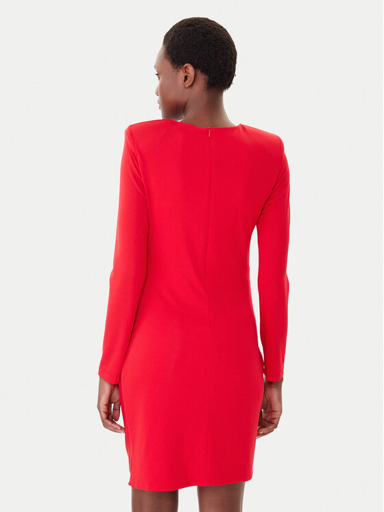 Gaudi Gaudi Коктейлна рокля 521FD14009 Червен Slim Fit