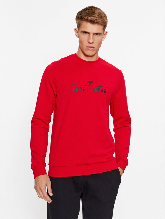 4F Mikina 4FAW23TSWSM692 Červená Regular Fit