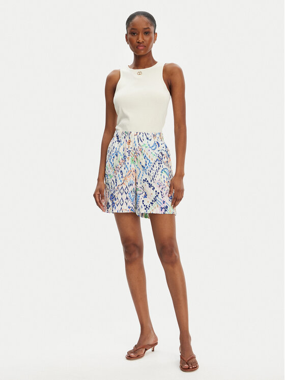 JDY JDY Bavlnené šortky Troya 15347221 Écru Loose Fit