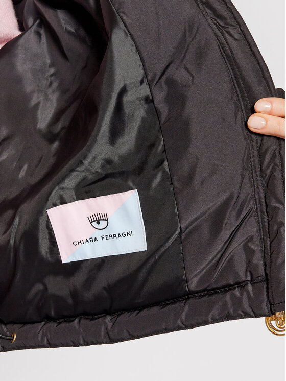 Chiara Ferragni Chiara Ferragni Μπουφάν πουπουλένιο 71CBU470 Μαύρο Relaxed Fit