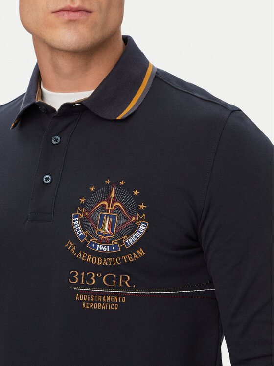 Aeronautica Militare Aeronautica Militare Polo 262PO1942UP00400 Granatowy Regular Fit