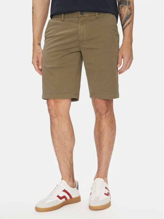 Marc O'Polo Marc O'Polo Bavlnené šortky M23 0384 15000 Zelená Regular Fit