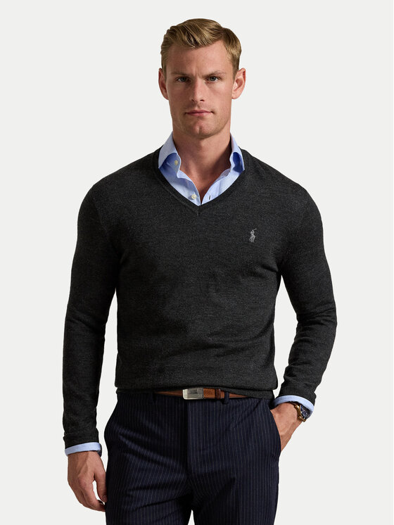 Polo Ralph Lauren Polo Ralph Lauren Svetr 710946142003 Šedá Slim Fit