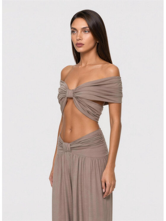 Love Saints Love Saints Komplet bluzka i spodnie L26LF-KA-K02 Beżowy Regular Fit