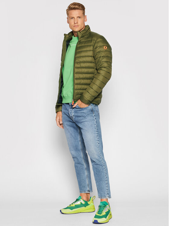 Giubbotto piumino D32430M GIGA13 Verde Regular Fit...