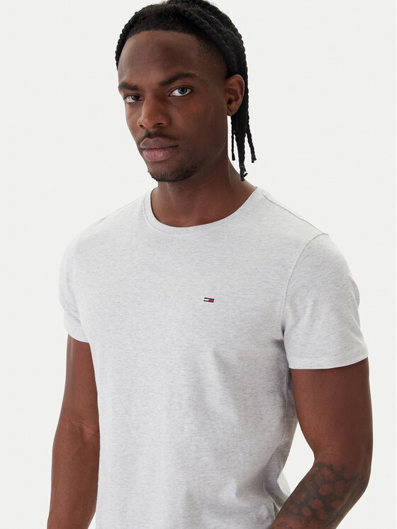Tommy Jeans Tommy Jeans Póló DM0DM04411 Szürke Slim Fit