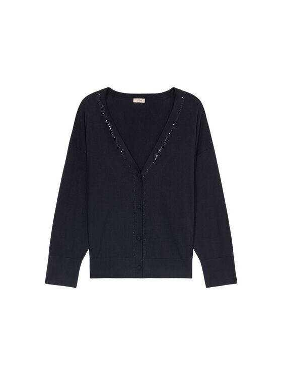 Oltre Oltre Cardigan M292J005026N034 Blu Slim Fit