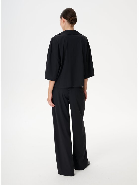 LEBRAND LEBRAND Spodnie materiałowe Alfie Czarny Regular Fit