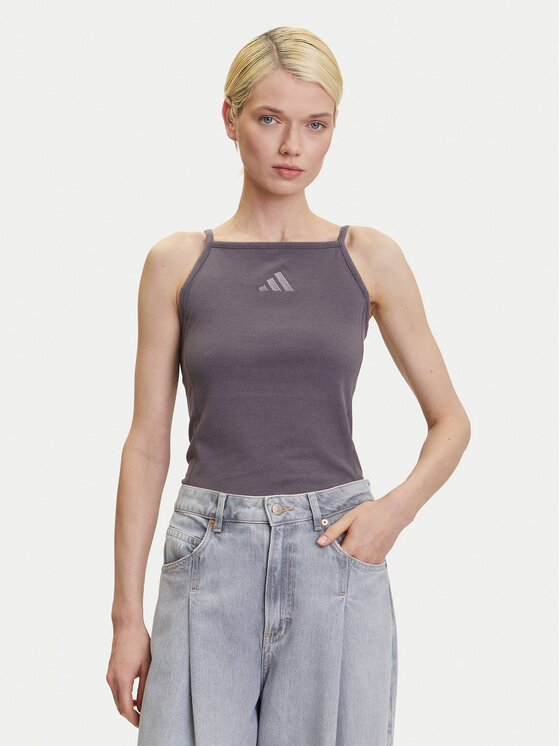 adidas Top ALL SZN Rib JJ1223 Sivá Slim Fit