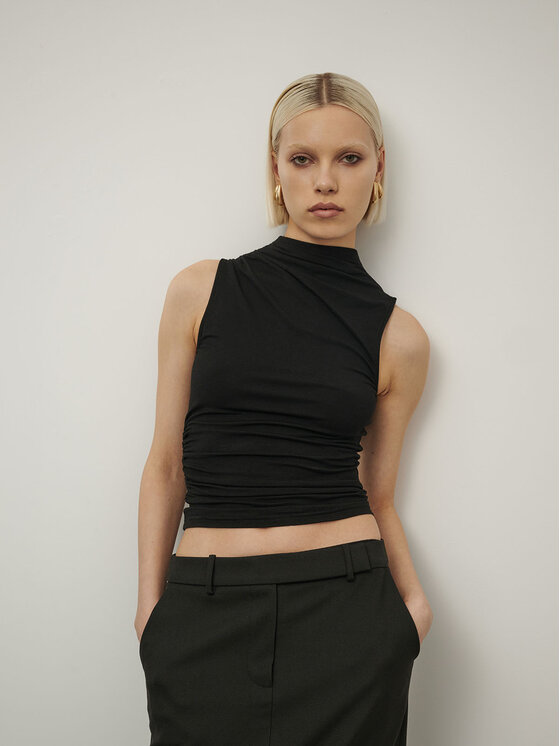 La Mania La Mania Top CARA Nero Classic Fit