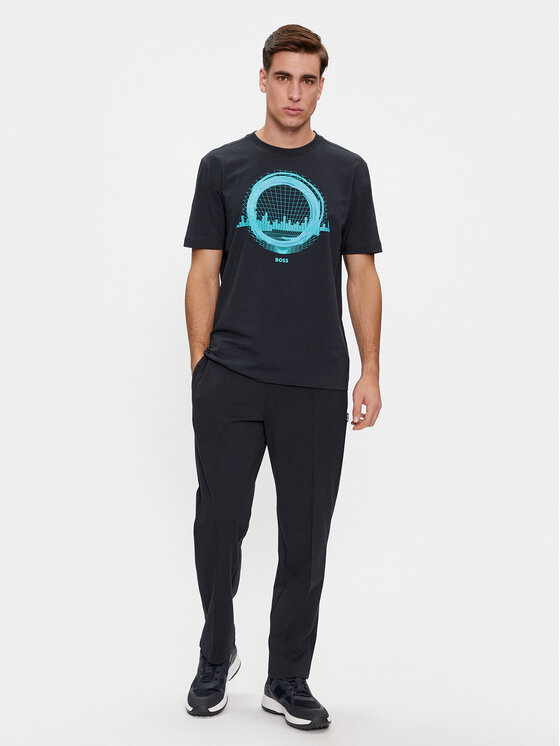 BOSS Boss T-krekls Tee 8 50506372 Tumši zils Regular Fit