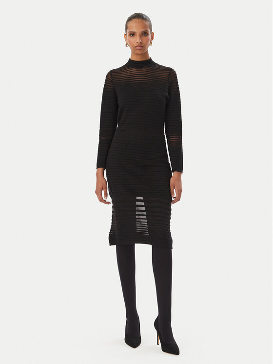 Rinascimento Kokteiļkleita CFM0012384003 Melns Slim Fit
