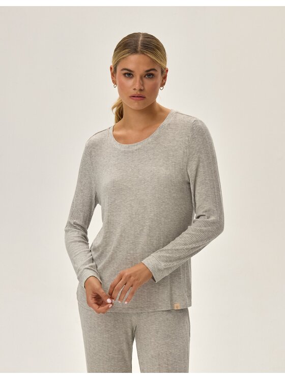 Esotiq Esotiq Piżama 42192 Szary Regular Fit
