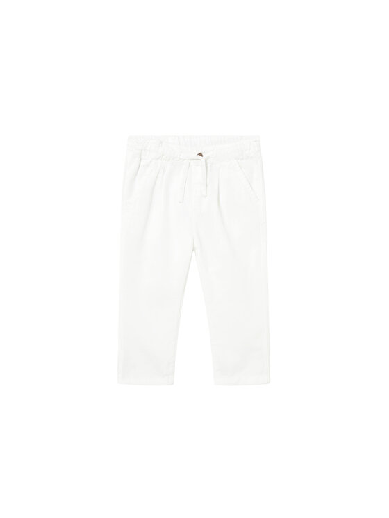 Mayoral Mayoral Pantaloni di tessuto 1523 Bianco Relaxed Fit