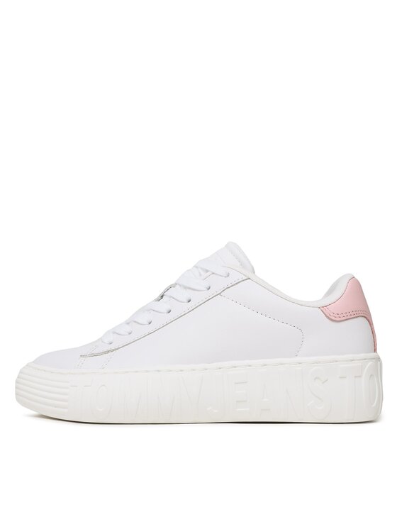 Tommy Jeans Tommy Jeans Laisvalaikio batai New Cupsole Leather EN0EN02137 Balta